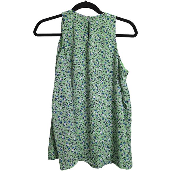NWT VINCE CAMUTO Green Floral Sleeveless Polyester Chiffon Blouse Size M - Picture 3 of 9